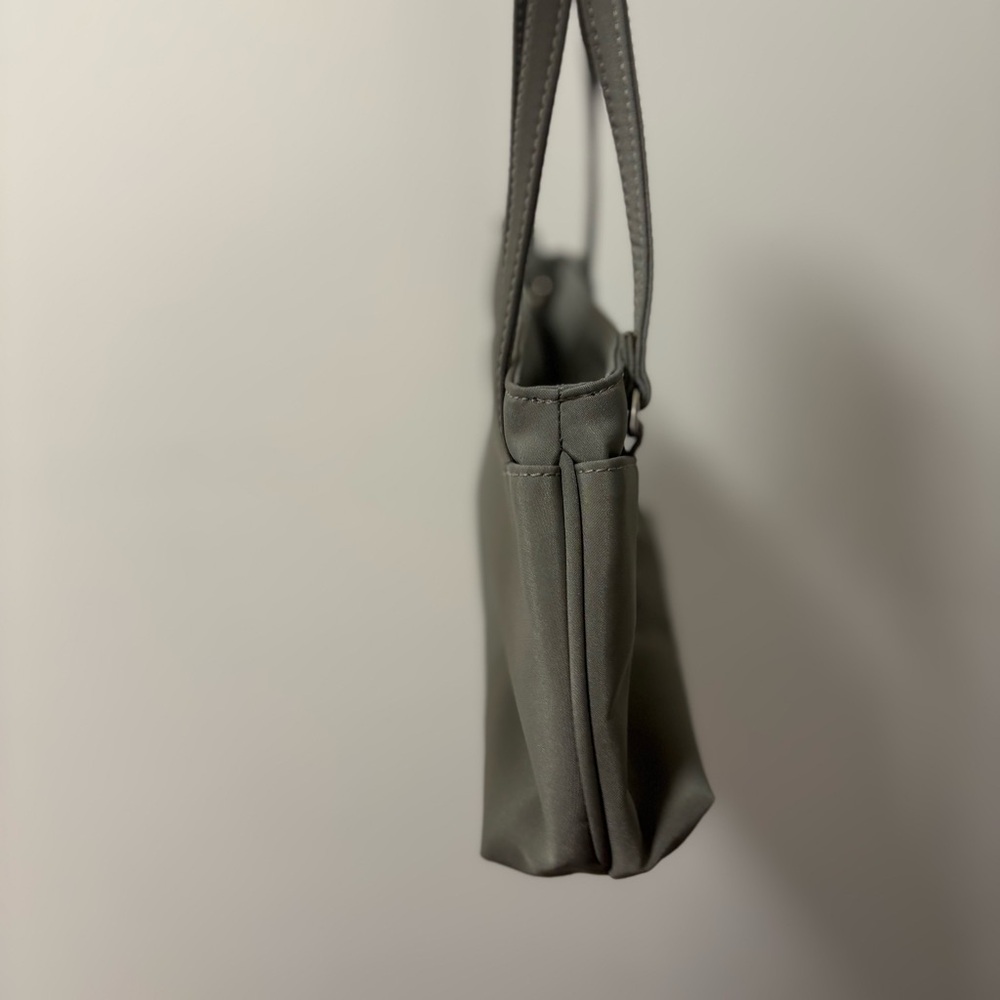 Liz Claiborne Villager Y2K Grey Embroidered Handbag‎ Women's Mini Shoulder Bag - Picture 4 of 16